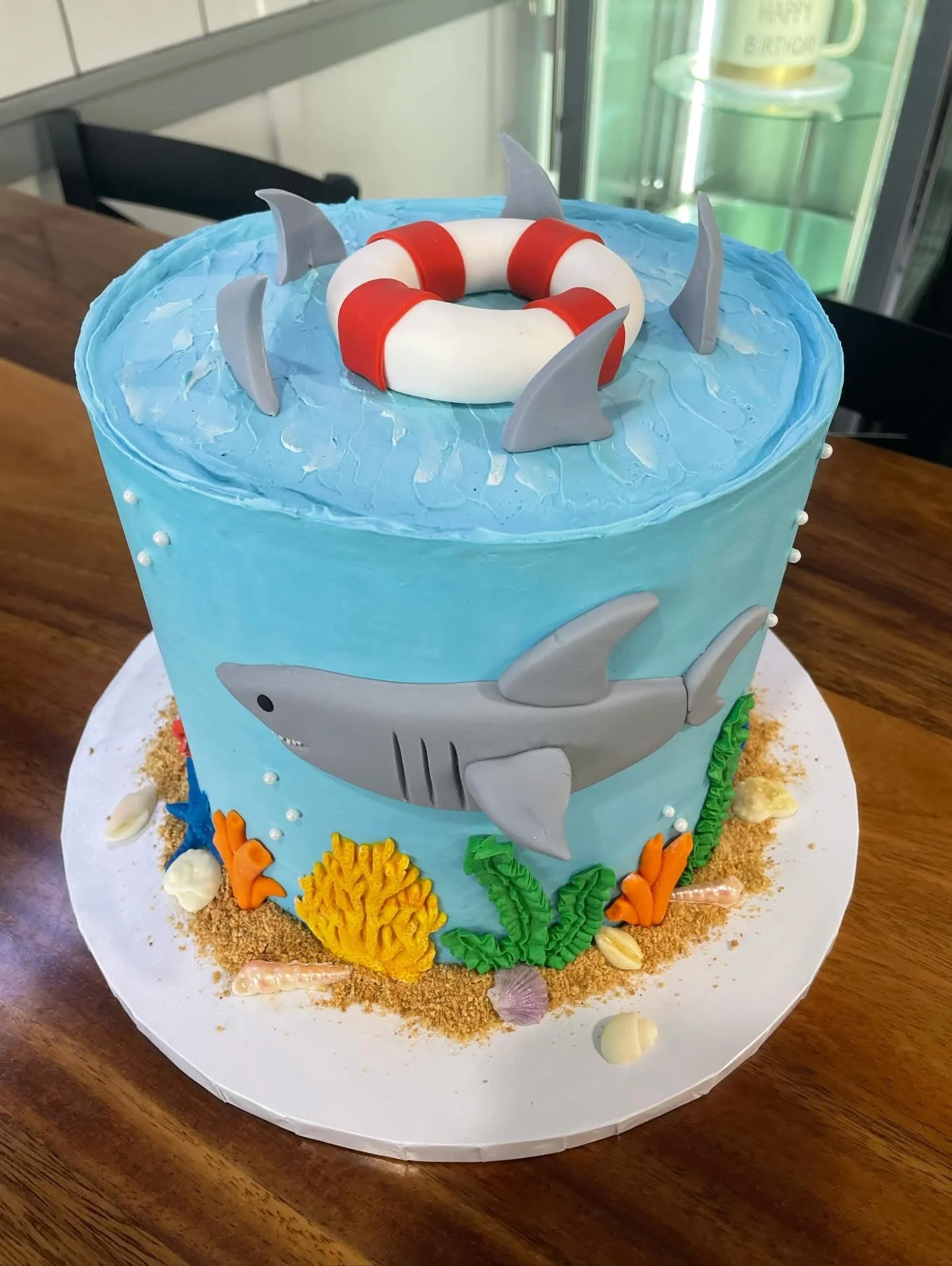 slice-of-heaven-bellingham-custom-cake-shark-ocean-birthday image
