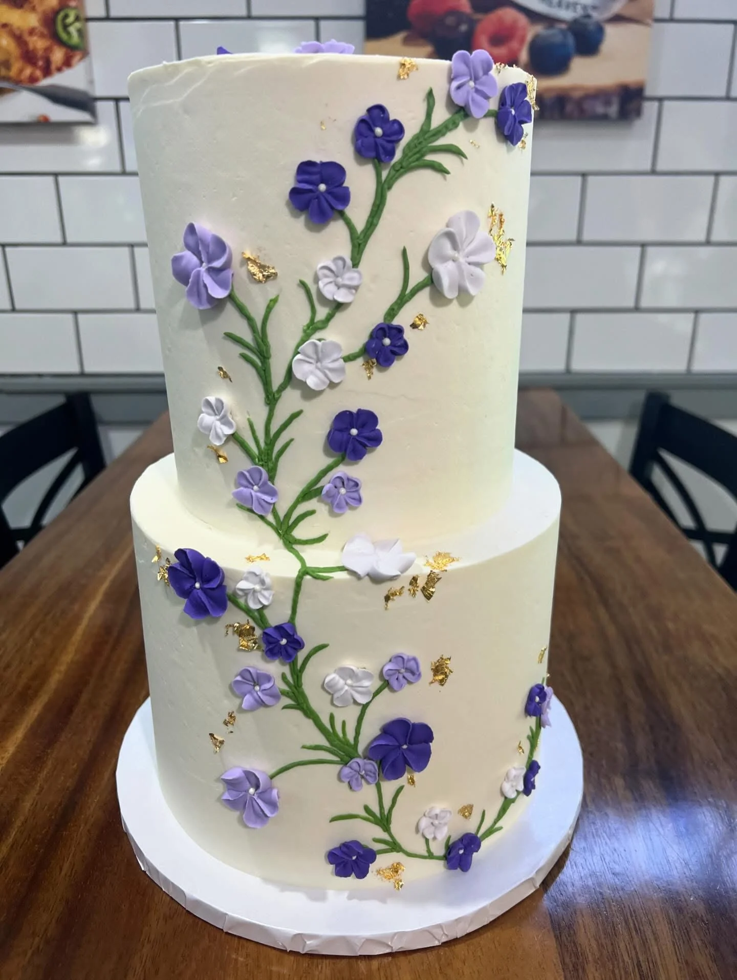 slice-of-heaven-bellingham-custom-cake-two-tier-purple-floral-vine image